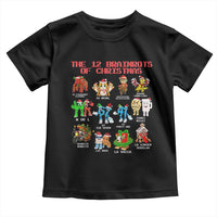 The 12 Brainrots of Christmas Toddler T Shirt Funny Cursed Meme Holiday Gag Gift - Wonder Print Shop