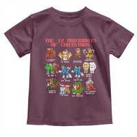 The 12 Brainrots of Christmas Toddler T Shirt Funny Cursed Meme Holiday Gag Gift - Wonder Print Shop