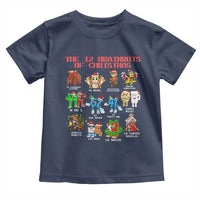 The 12 Brainrots of Christmas Toddler T Shirt Funny Cursed Meme Holiday Gag Gift - Wonder Print Shop
