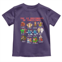 The 12 Brainrots of Christmas Toddler T Shirt Funny Cursed Meme Holiday Gag Gift - Wonder Print Shop
