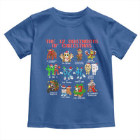 The 12 Brainrots of Christmas Toddler T Shirt Funny Cursed Meme Holiday Gag Gift - Wonder Print Shop