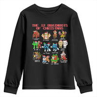 The 12 Brainrots of Christmas Youth Sweatshirt Funny Cursed Meme Holiday Gag Gift - Wonder Print Shop