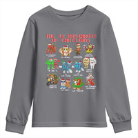 The 12 Brainrots of Christmas Youth Sweatshirt Funny Cursed Meme Holiday Gag Gift - Wonder Print Shop