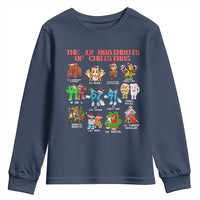 The 12 Brainrots of Christmas Youth Sweatshirt Funny Cursed Meme Holiday Gag Gift - Wonder Print Shop