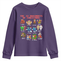 The 12 Brainrots of Christmas Youth Sweatshirt Funny Cursed Meme Holiday Gag Gift - Wonder Print Shop