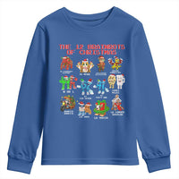 The 12 Brainrots of Christmas Youth Sweatshirt Funny Cursed Meme Holiday Gag Gift - Wonder Print Shop