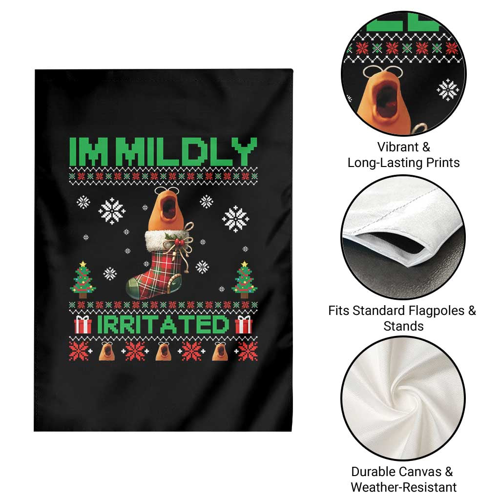Mildly Irritated Marcus the Worm Meme Garden Flag Funny Christmas Stocking Weirdcore - Wonder Print Shop