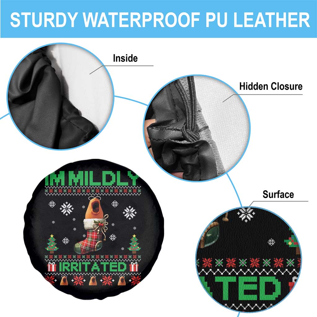 Mildly Irritated Marcus the Worm Meme Spare Tire Cover Funny Christmas Stocking Weirdcore - Wonder Print Shop