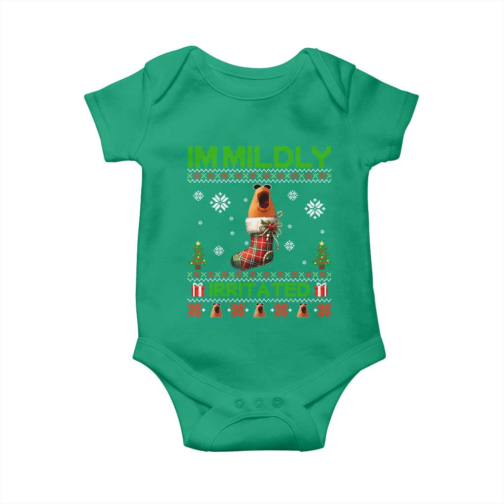 Mildly Irritated Marcus the Worm Meme Baby Onesie Funny Christmas Stocking Weirdcore - Wonder Print Shop
