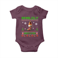 Mildly Irritated Marcus the Worm Meme Baby Onesie Funny Christmas Stocking Weirdcore - Wonder Print Shop