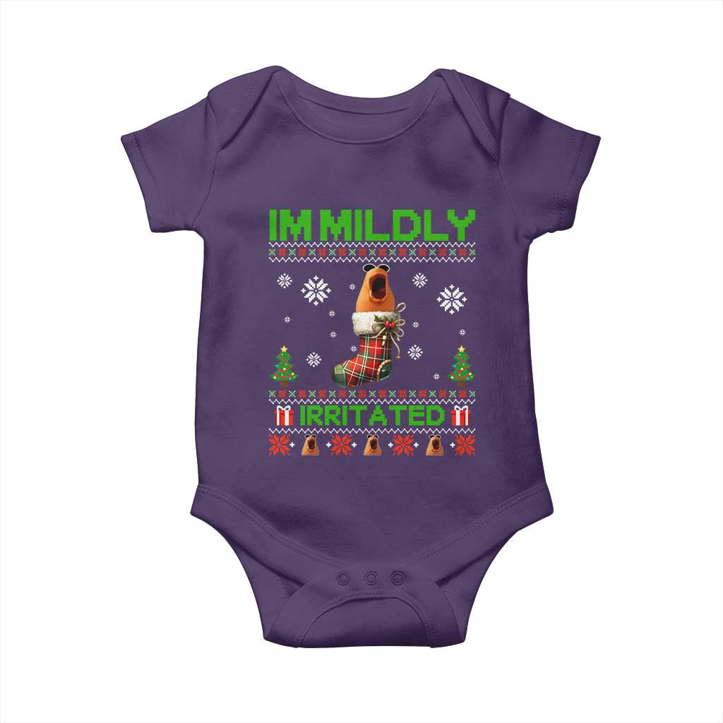 Mildly Irritated Marcus the Worm Meme Baby Onesie Funny Christmas Stocking Weirdcore - Wonder Print Shop