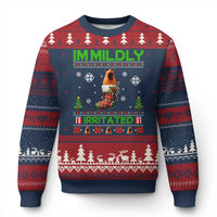 Mildly Irritated Marcus the Worm Meme Ugly Christmas Sweater Funny Xmas Stocking Weirdcore - Wonder Print Shop