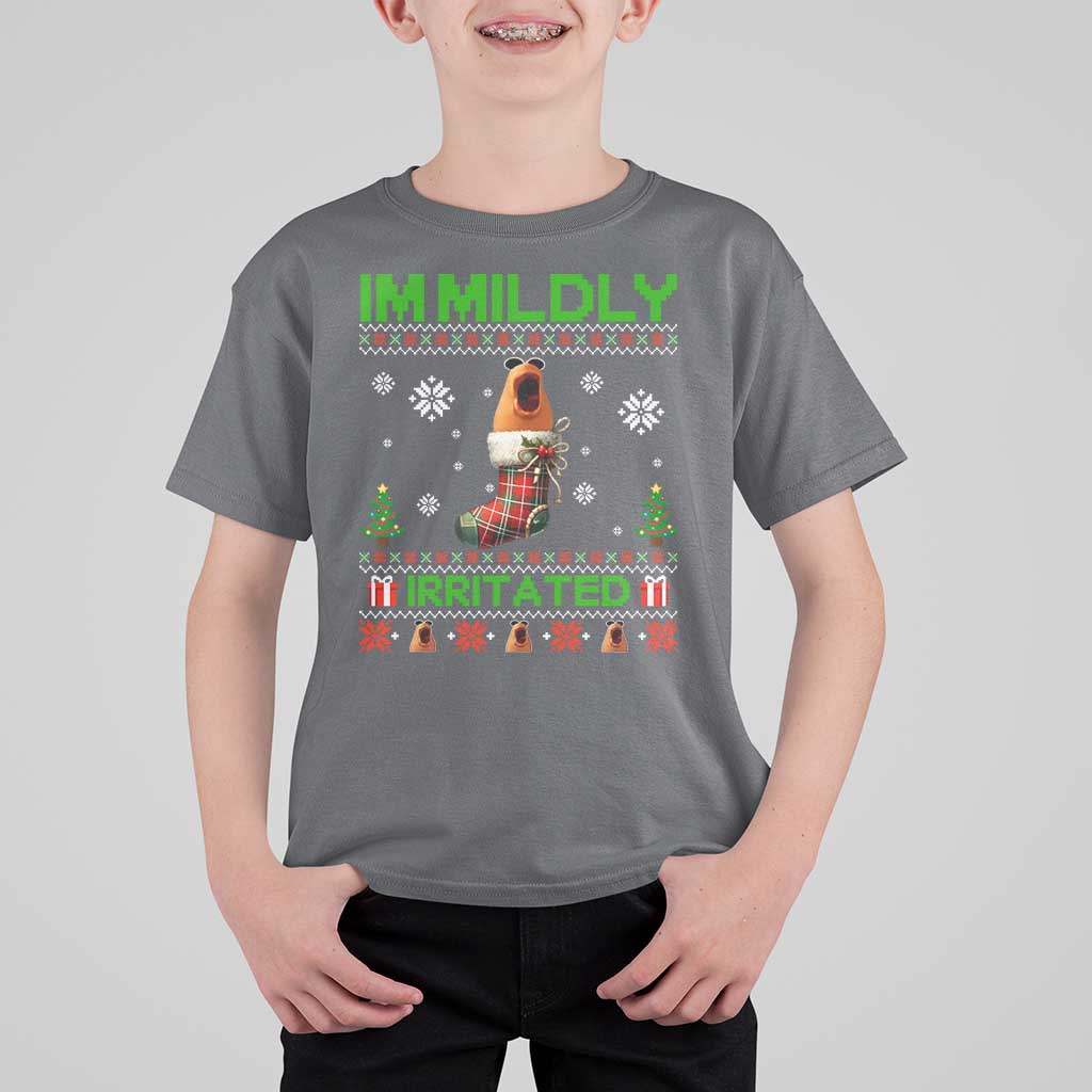 Mildly Irritated Marcus the Worm Meme T Shirt For Kid Funny Christmas Stocking Weirdcore - Wonder Print Shop