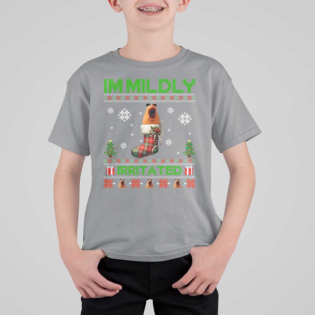Mildly Irritated Marcus the Worm Meme T Shirt For Kid Funny Christmas Stocking Weirdcore - Wonder Print Shop