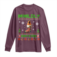 Mildly Irritated Marcus the Worm Meme Long Sleeve Shirt Funny Christmas Stocking Weirdcore - Wonder Print Shop