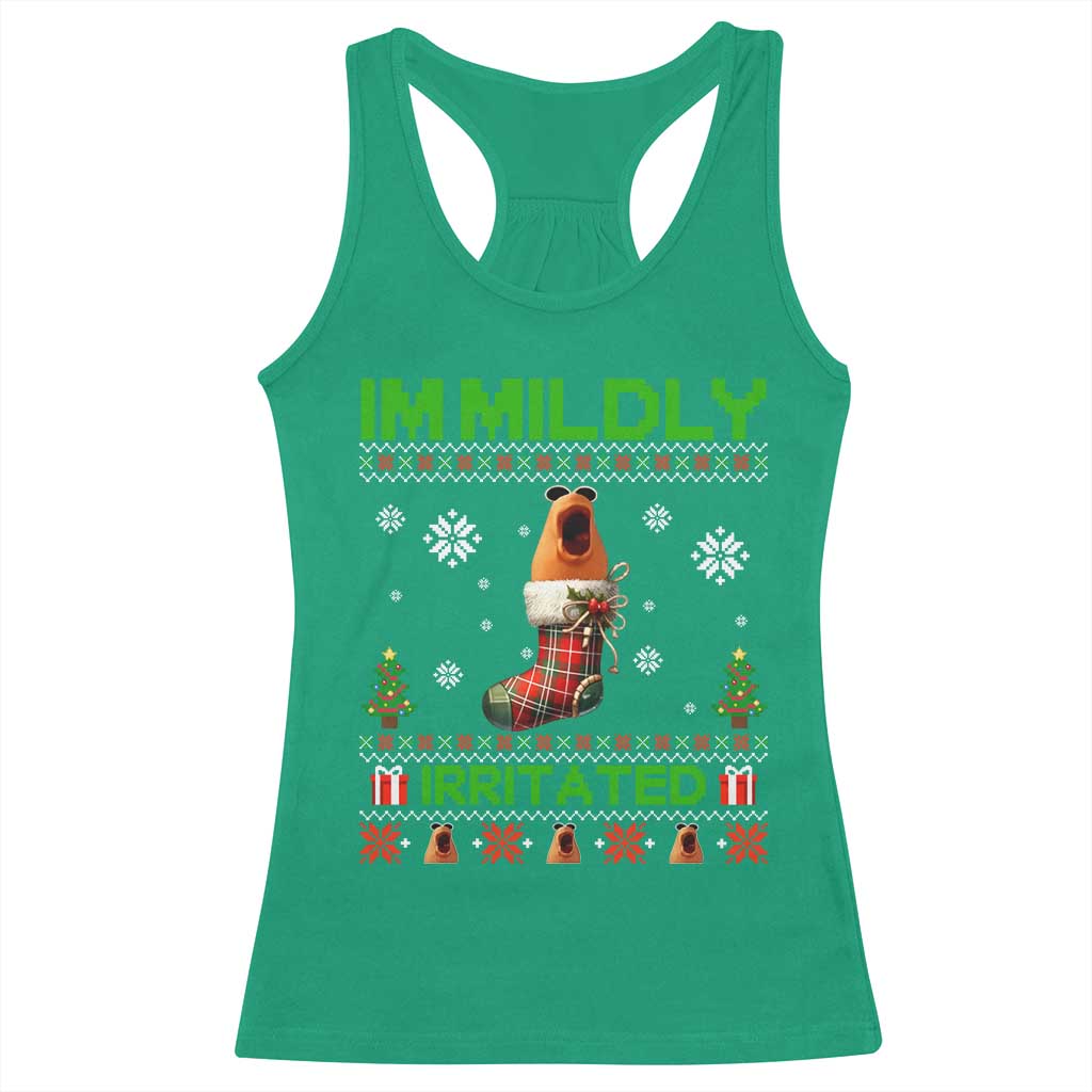 Mildly Irritated Marcus the Worm Meme Racerback Tank Top Funny Christmas Stocking Weirdcore - Wonder Print Shop