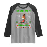 Mildly Irritated Marcus the Worm Meme Raglan Shirt Funny Christmas Stocking Weirdcore - Wonder Print Shop