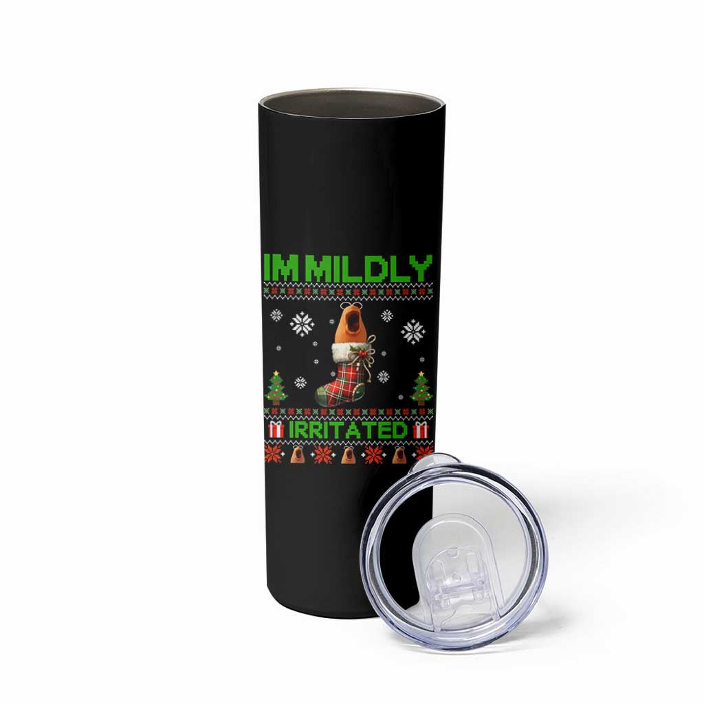 Mildly Irritated Marcus the Worm Meme Skinny Tumbler Funny Christmas Stocking Weirdcore - Wonder Print Shop
