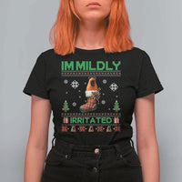 Mildly Irritated Marcus the Worm Meme T Shirt For Women Funny Christmas Stocking Weirdcore - Wonder Print Shop
