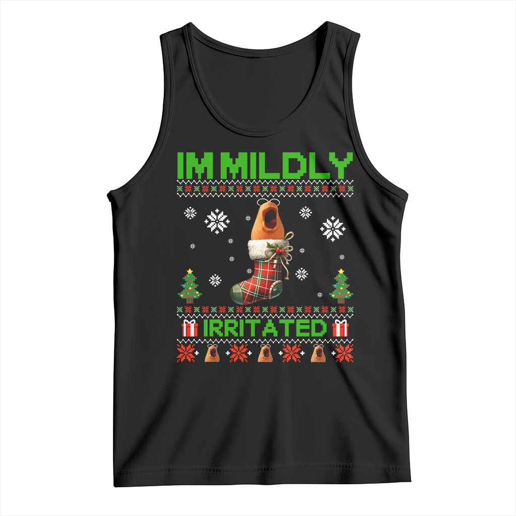 Mildly Irritated Marcus the Worm Meme Tank Top Funny Christmas Stocking Weirdcore - Wonder Print Shop