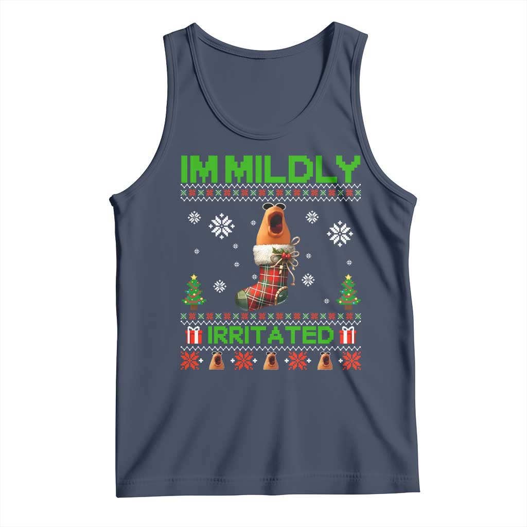 Mildly Irritated Marcus the Worm Meme Tank Top Funny Christmas Stocking Weirdcore - Wonder Print Shop