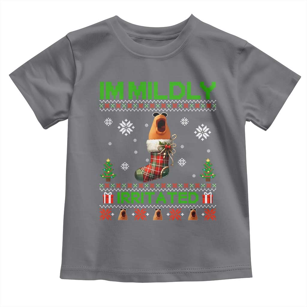 Mildly Irritated Marcus the Worm Meme Toddler T Shirt Funny Christmas Stocking Weirdcore - Wonder Print Shop
