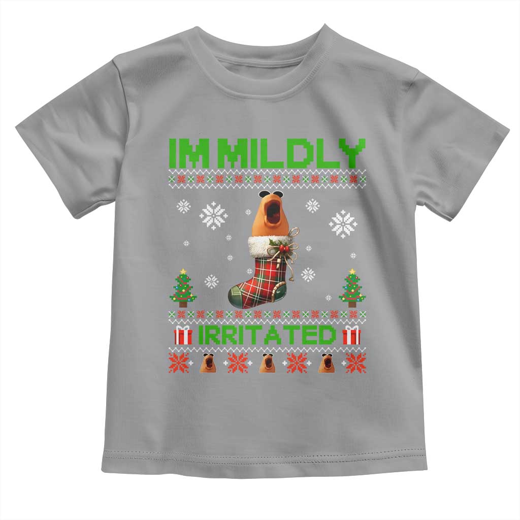 Mildly Irritated Marcus the Worm Meme Toddler T Shirt Funny Christmas Stocking Weirdcore - Wonder Print Shop