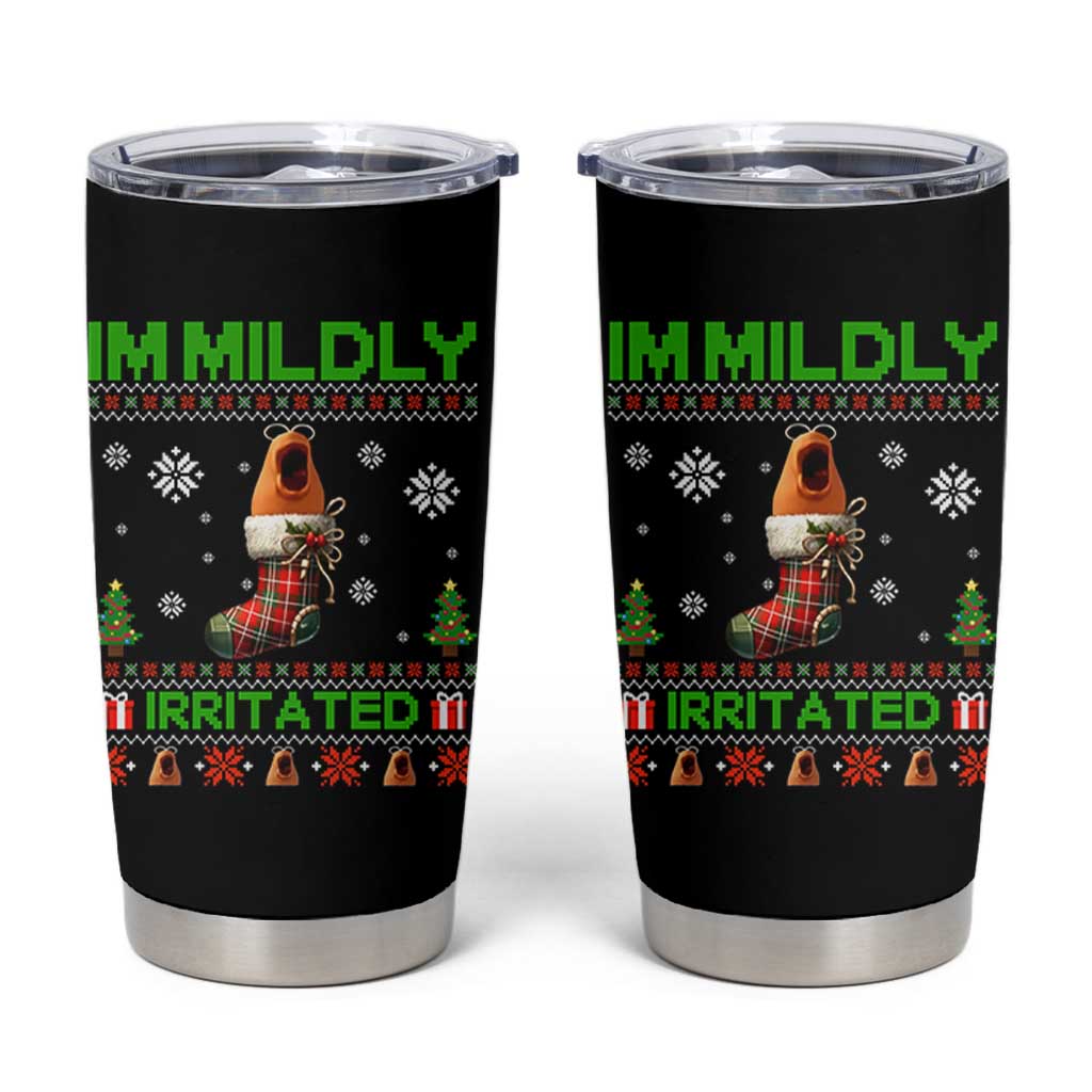 Mildly Irritated Marcus the Worm Meme Tumbler Cup Funny Christmas Stocking Weirdcore - Wonder Print Shop