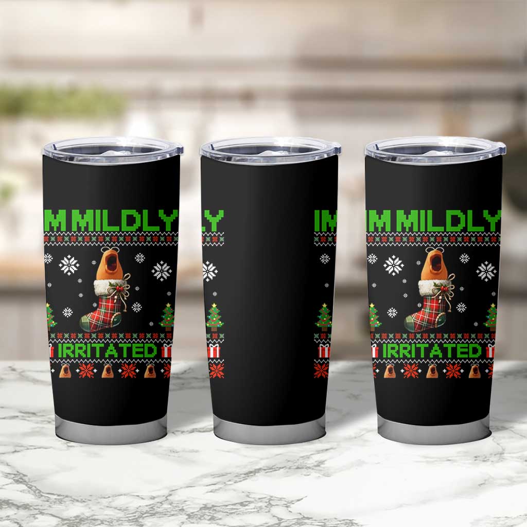 Mildly Irritated Marcus the Worm Meme Tumbler Cup Funny Christmas Stocking Weirdcore - Wonder Print Shop