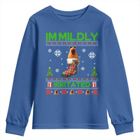 Mildly Irritated Marcus the Worm Meme Youth Sweatshirt Funny Christmas Stocking Weirdcore - Wonder Print Shop
