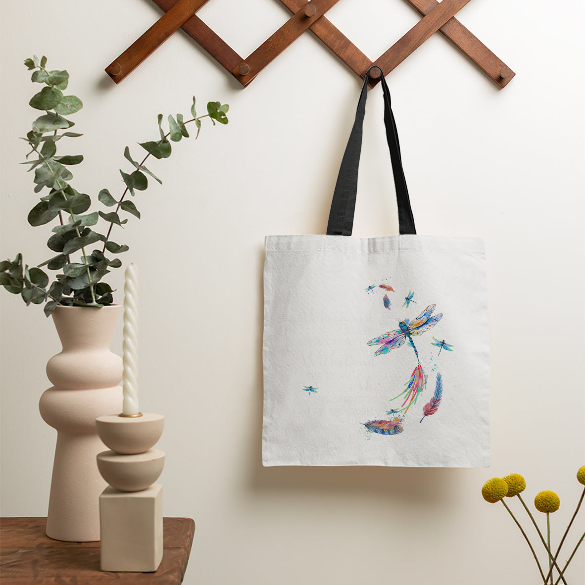 Dragonflies They Whispered You Cannot Withstand The Storm Motivational Tote Bag, Dragonfly Tote Bag, Gift for Women, Dragonfly Lover Tote Bag - Wonder Print Shop