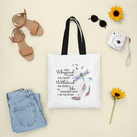 Dragonflies They Whispered You Cannot Withstand The Storm Motivational Tote Bag, Dragonfly Tote Bag, Gift for Women, Dragonfly Lover Tote Bag - Wonder Print Shop