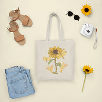 Choose To Shine Dragonflies Sunflower Growth Mindset Inspirational Tote Bag, Dragonfly Tote Bag, Gift for Women, Dragonfly Lover Tote Bag - Wonder Print Shop