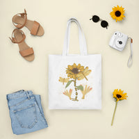Choose To Shine Dragonflies Sunflower Growth Mindset Inspirational Tote Bag, Dragonfly Tote Bag, Gift for Women, Dragonfly Lover Tote Bag - Wonder Print Shop