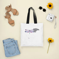 Dragonflies My Mind Talks To You My Heart Looks For You Nostalgic Spiritual Tote Bag, Dragonfly Tote Bag, Gift for Women, Dragonfly Lover Tote Bag - Wonder Print Shop