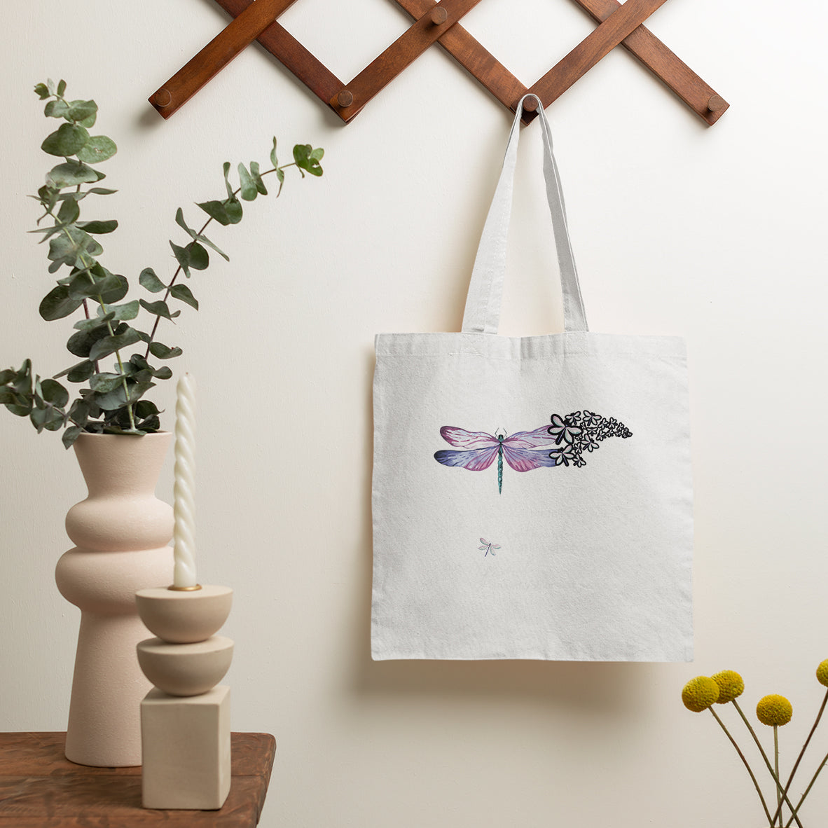 Dragonflies My Mind Talks To You My Heart Looks For You Nostalgic Spiritual Tote Bag, Dragonfly Tote Bag, Gift for Women, Dragonfly Lover Tote Bag - Wonder Print Shop