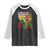 Black History Month Raglan Shirt Freedom Is Never Given It Is Won Equal Rights Raised Fist