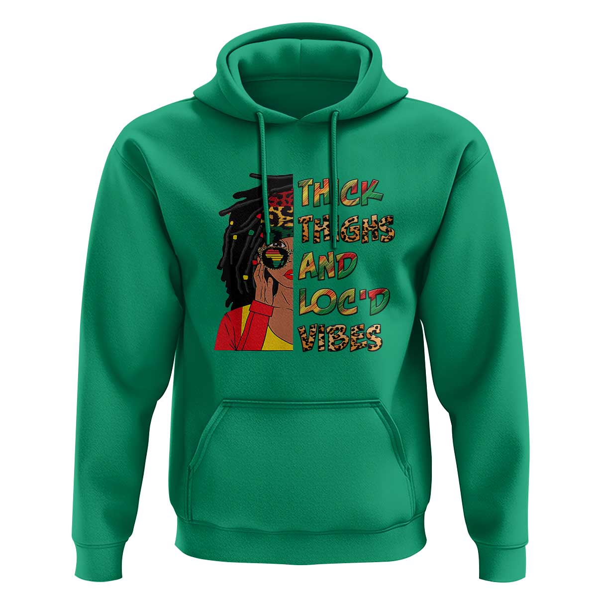 Thick Thighs And Locd Vibes Proud African Melanin Women Hoodie - Wonder Print Shop