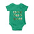 St Patricks Day Coquette Bow Baby Onesie Lucky Shamrock Aesthetic