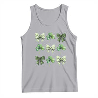 St Patricks Day Coquette Bow Tank Top Lucky Shamrock Aesthetic