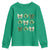 St Patricks Day Coquette Bow Youth Sweatshirt Lucky Shamrock Aesthetic