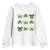 St Patricks Day Coquette Bow Youth Sweatshirt Lucky Shamrock Aesthetic