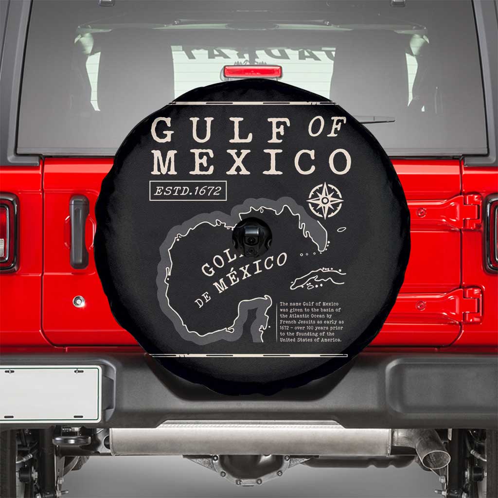 Gulf of Mexico Spare Tire Cover Golfo De Mexico Historic Map 1672 TS02
