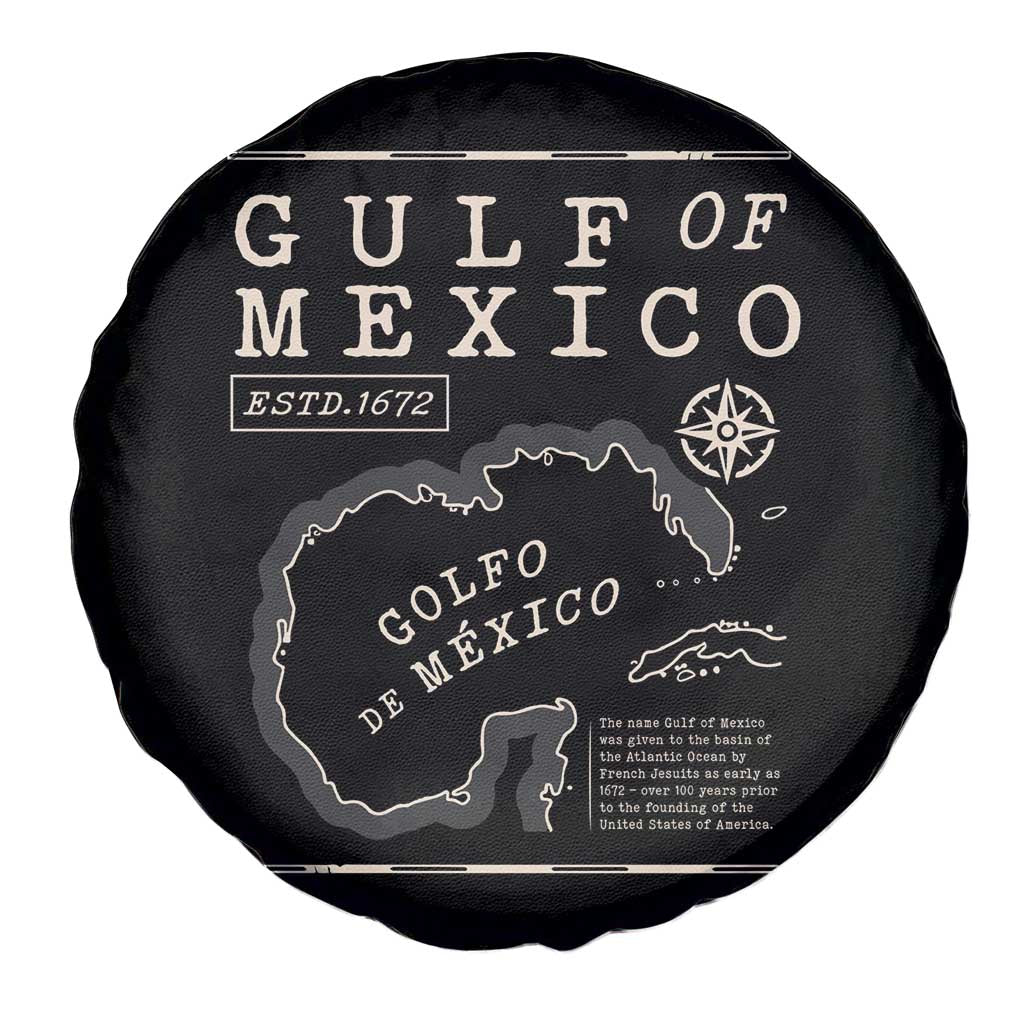 Gulf of Mexico Spare Tire Cover Golfo De Mexico Historic Map 1672 TS02