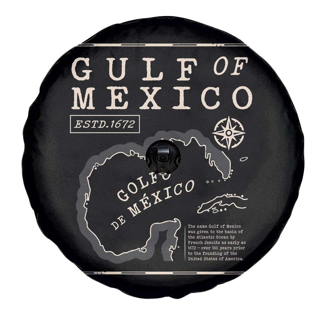 Gulf of Mexico Spare Tire Cover Golfo De Mexico Historic Map 1672 TS02
