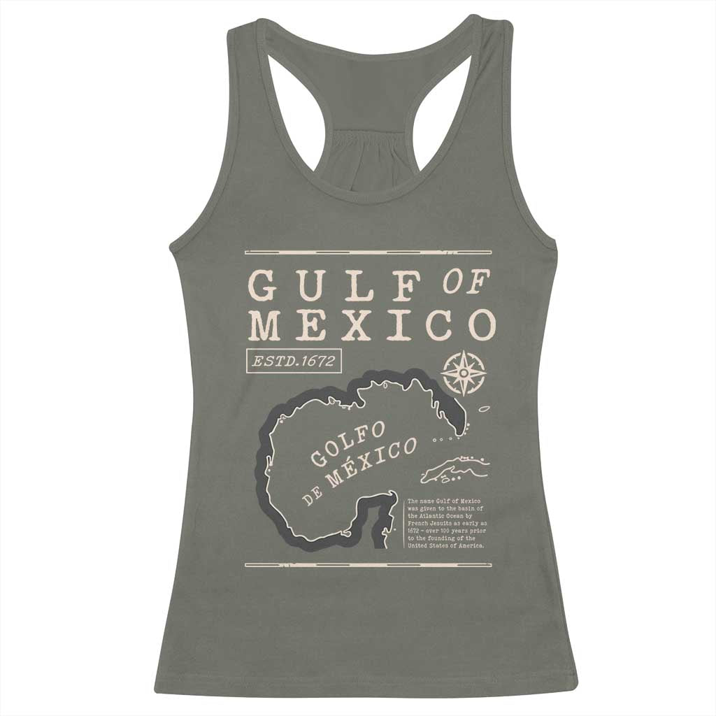 Gulf of Mexico Racerback Tank Top Golfo De Mexico Historic Map 1672