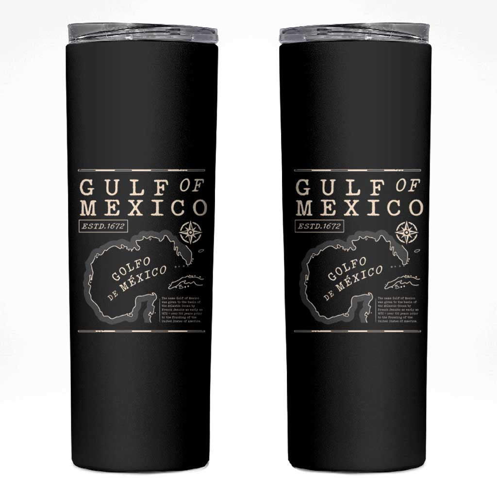 Gulf of Mexico Skinny Tumbler Golfo De Mexico Historic Map 1672