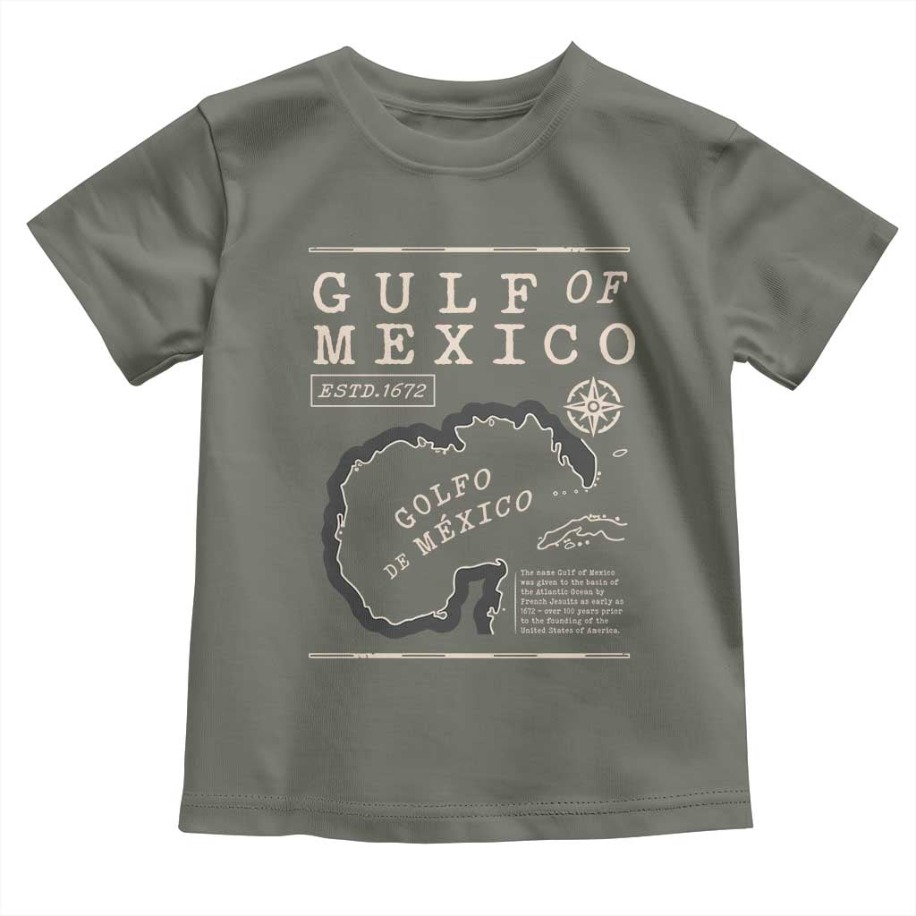 Gulf of Mexico Toddler T Shirt Golfo De Mexico Historic Map 1672