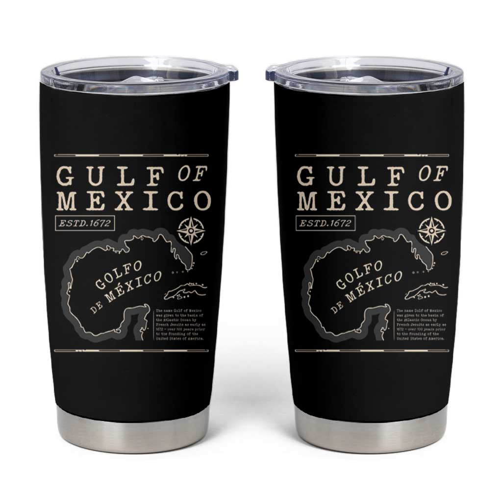 Gulf of Mexico Tumbler Cup Golfo De Mexico Historic Map 1672