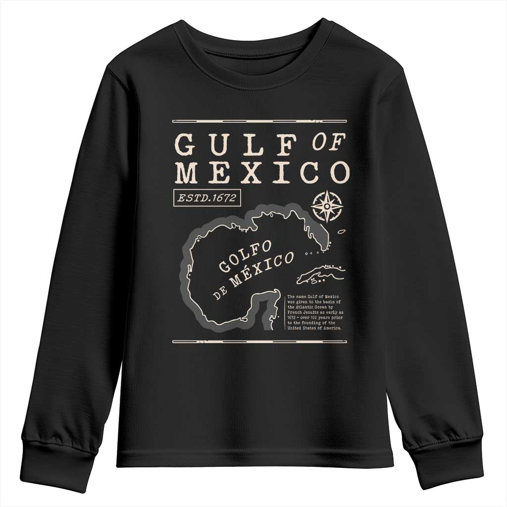 Gulf of Mexico Youth Sweatshirt Golfo De Mexico Historic Map 1672